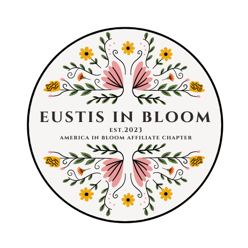 Eustis in Bloom Logo. Est. 2023. America in Bloom Affiliate Chapter.