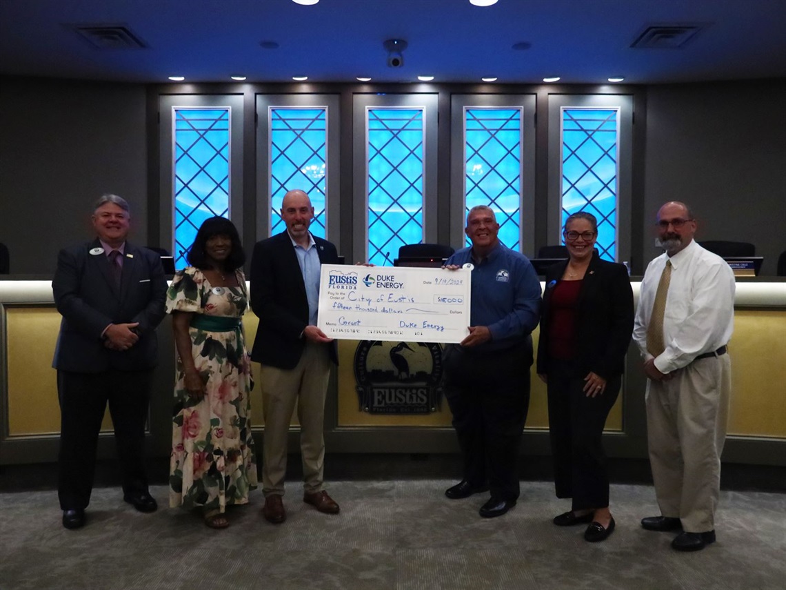 Duke Energy grant check presentation