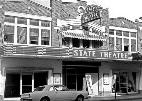 Bay Street Players State Theatre Building in black and white