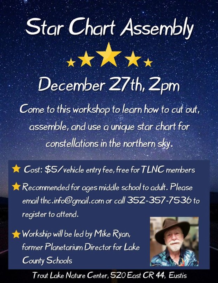 Star Chart Assembly flyer with image of Mike Ryan 