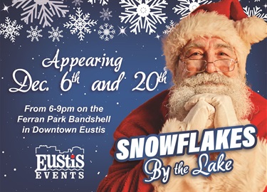 Santa will be at Snowflakes by the Lake 2024