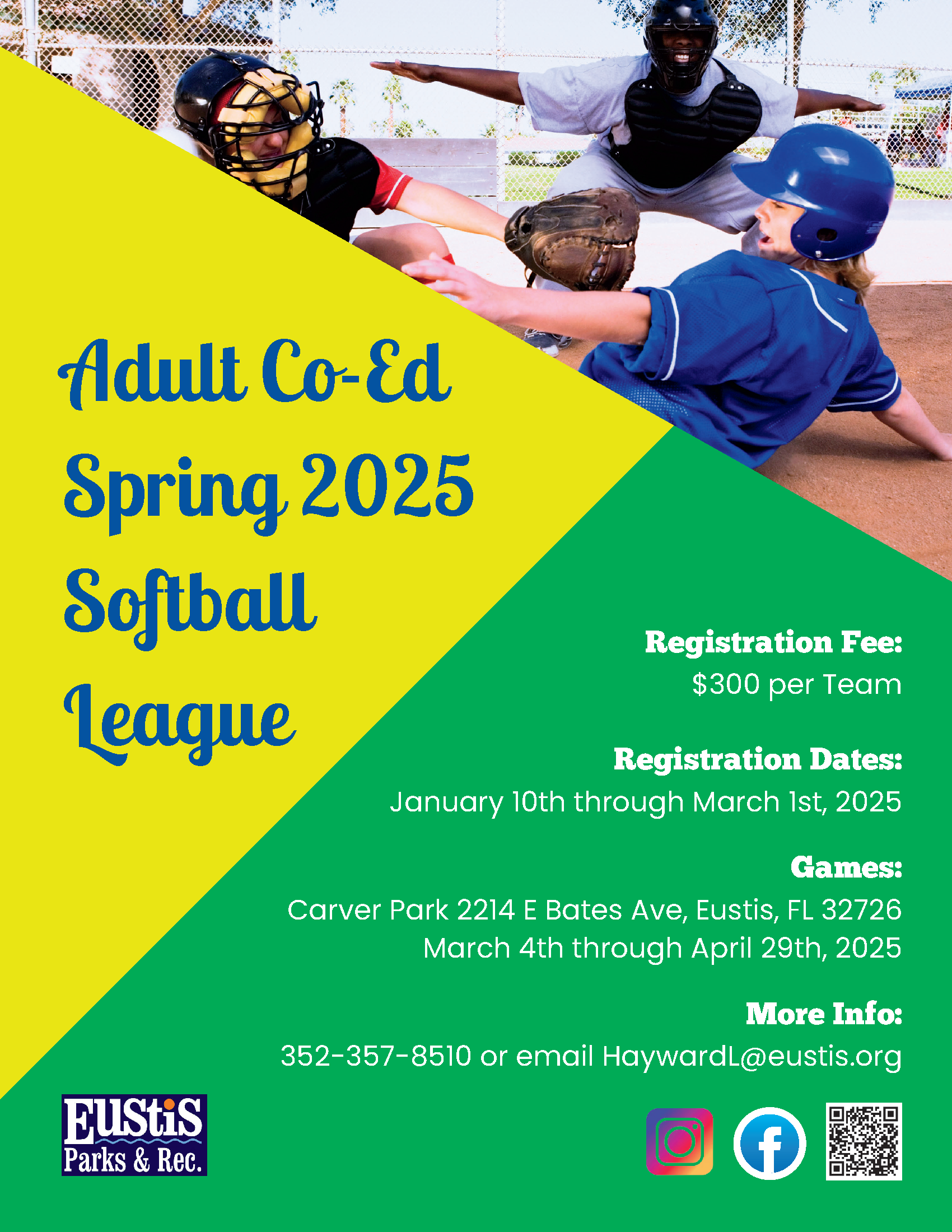 Adult Co-Ed Softball registration is open now